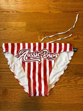 Red & White Stripe Men’s Swim Brief AussieBum size small